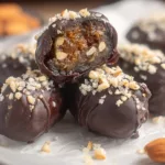 Chocolate Covered Almond Stuffed Dates