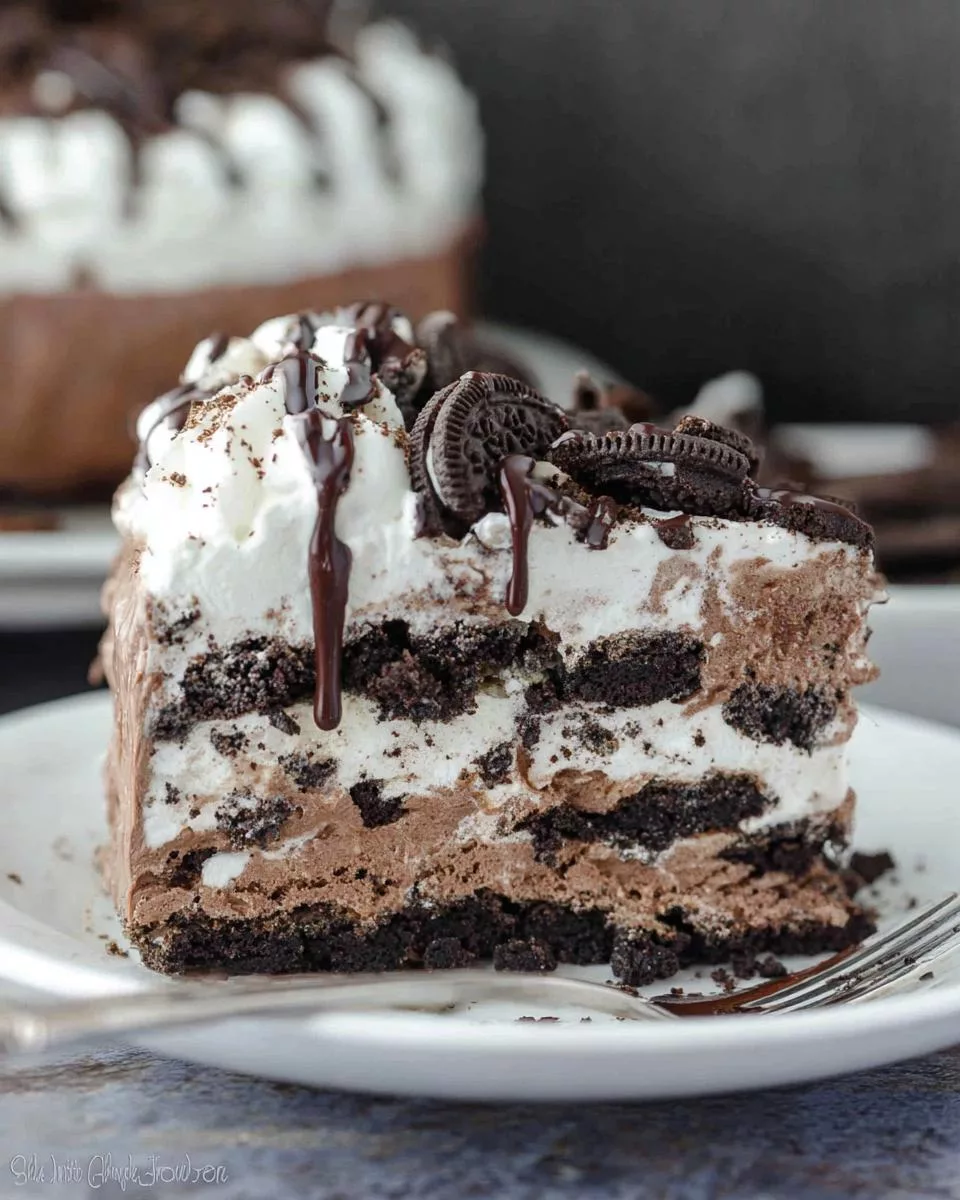 Chocolate Oreo Icebox Cake - detail 1