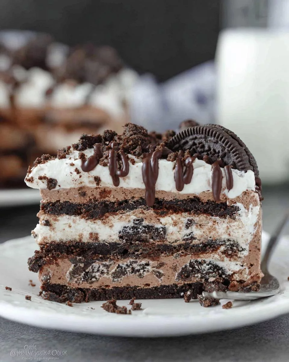 Chocolate Oreo Icebox Cake - detail 2