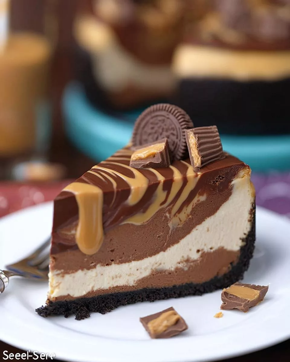 Chocolate Peanut Butter Cheesecake - detail 1