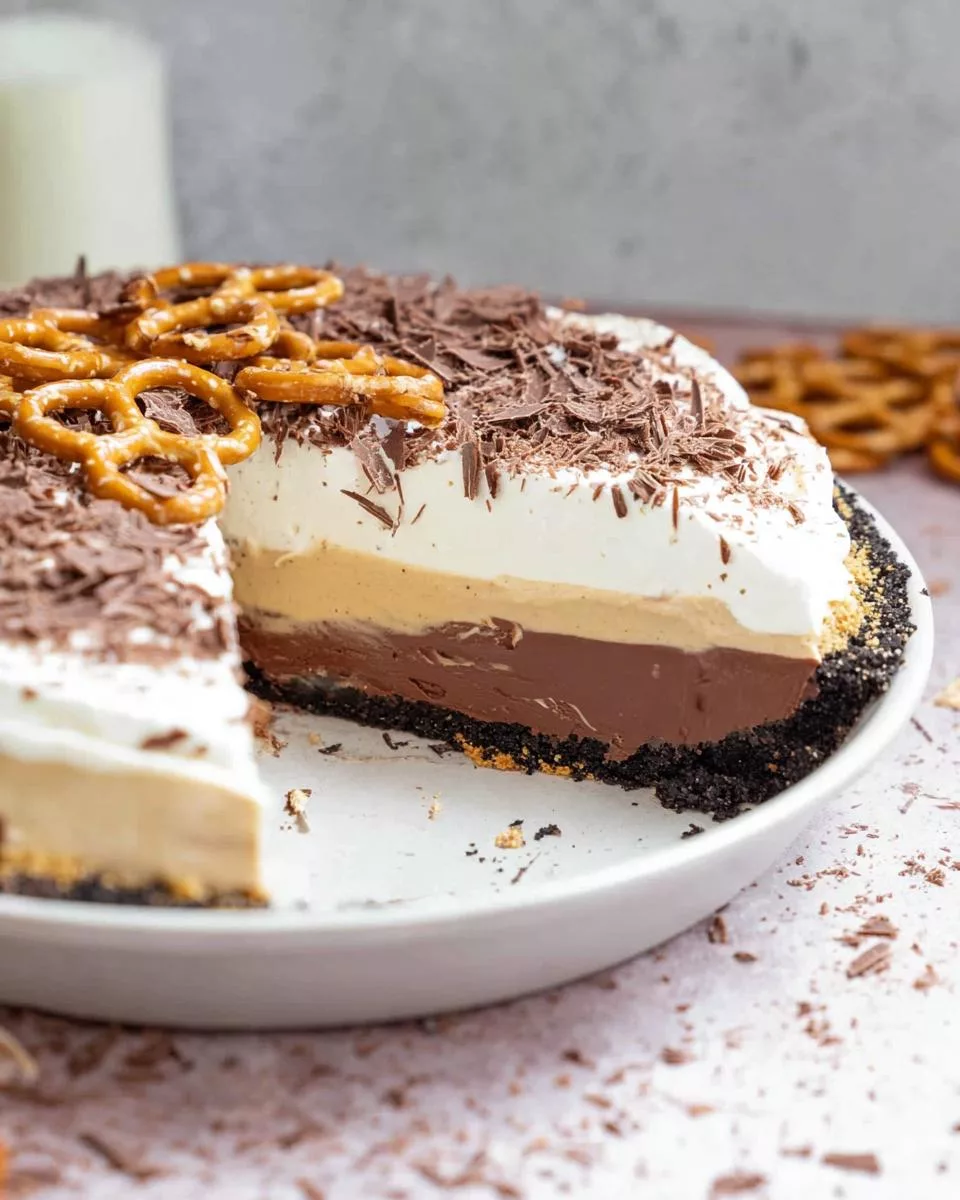 Chocolate Peanut Butter Pretzel Pie - detail 1