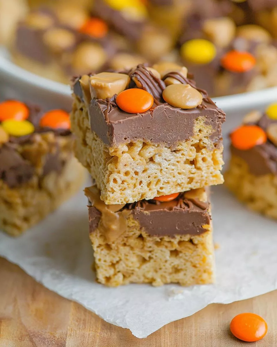 Chocolate Peanut Butter Rice Krispie Treats - detail 1