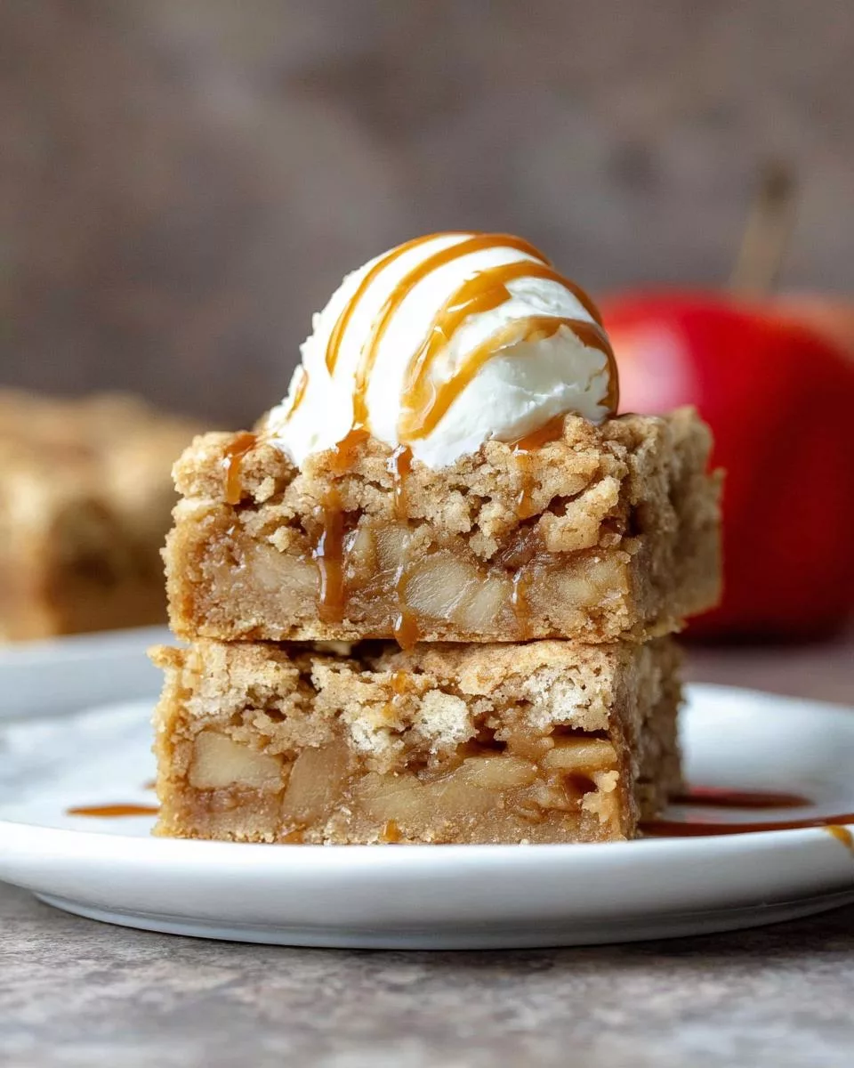 Cinnamon Apple Blondies - detail 1