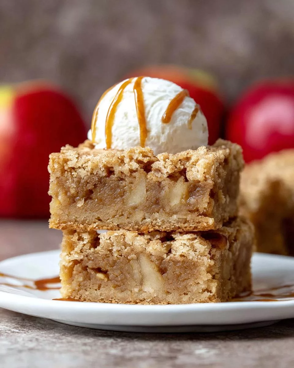 Cinnamon Apple Blondies - detail 2