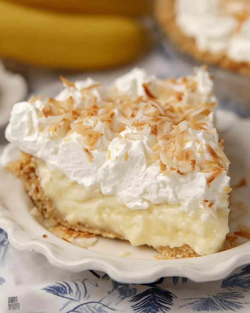 Coconut Banana Cream Pie - detail 1