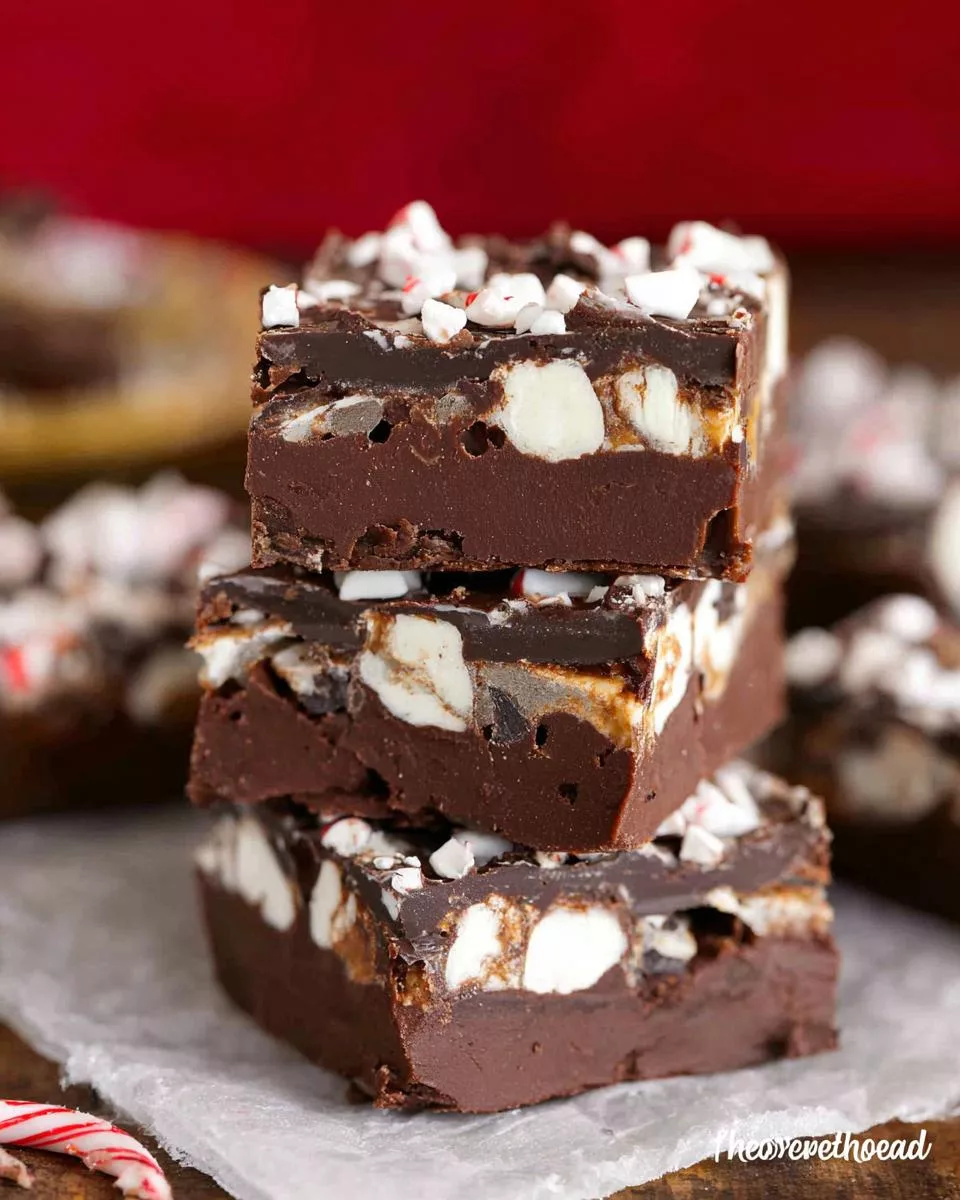 Dark Chocolate Peppermint Patty Fudge - detail 1
