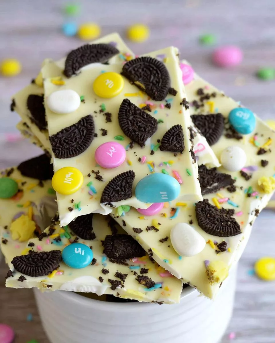 Easter Oreo Bark - detail 1