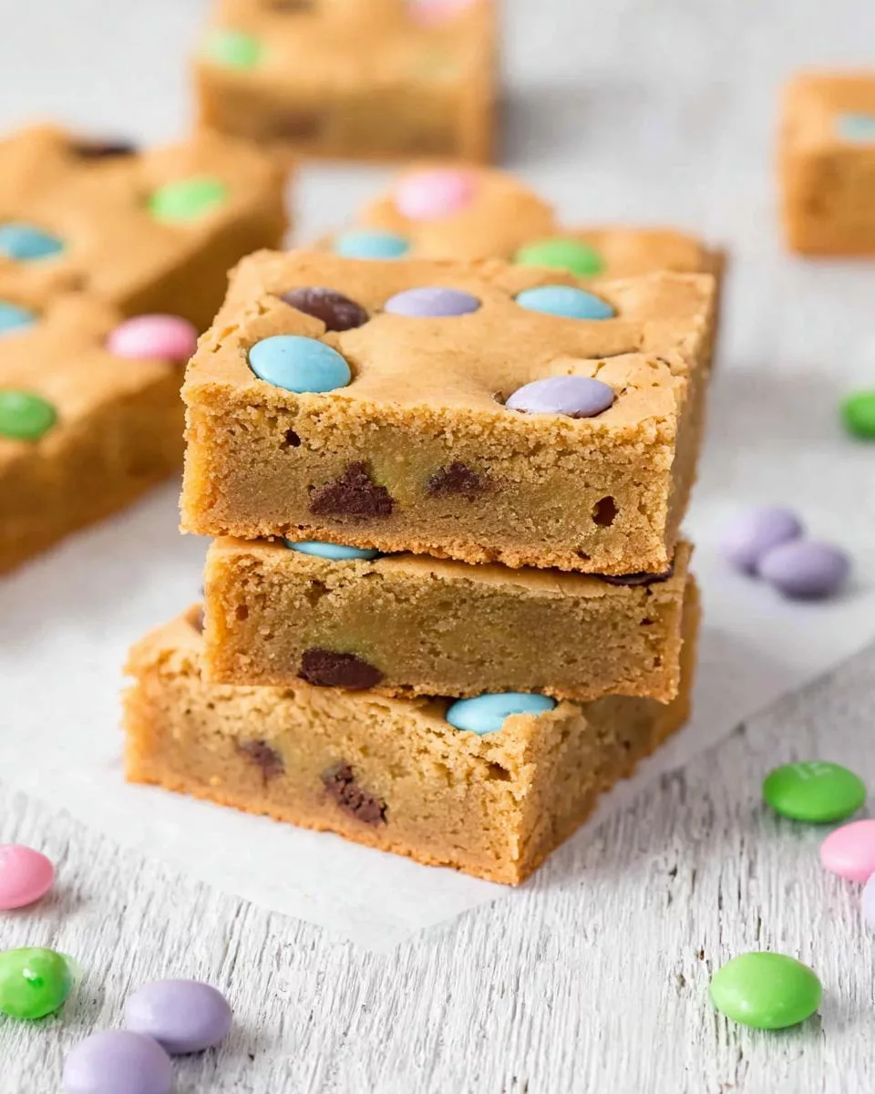 Easy Easter M&M Blondies - detail 1