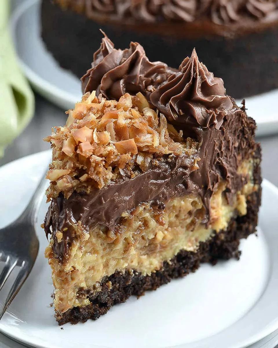 German Chocolate Cheesecake