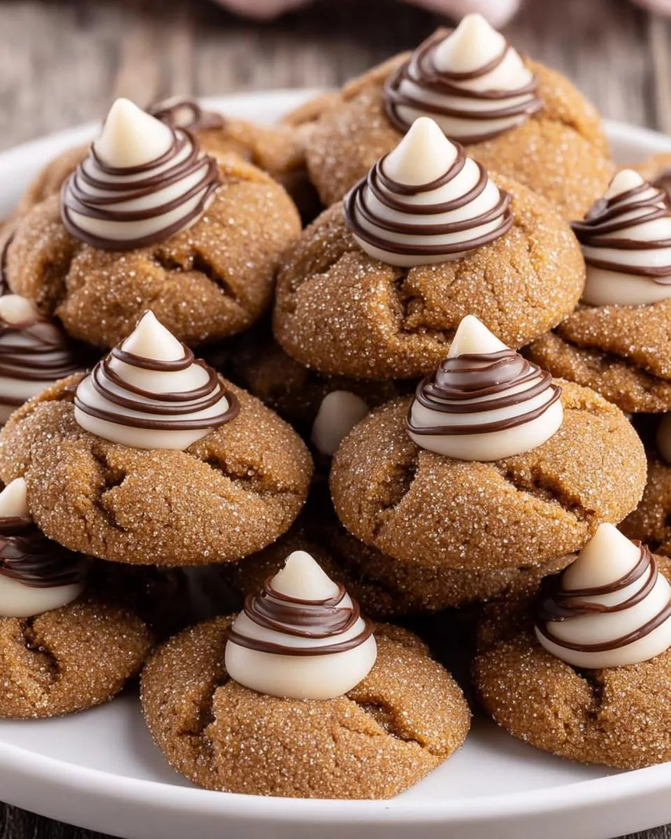 Gingerbread Kiss Cookies - detail 2