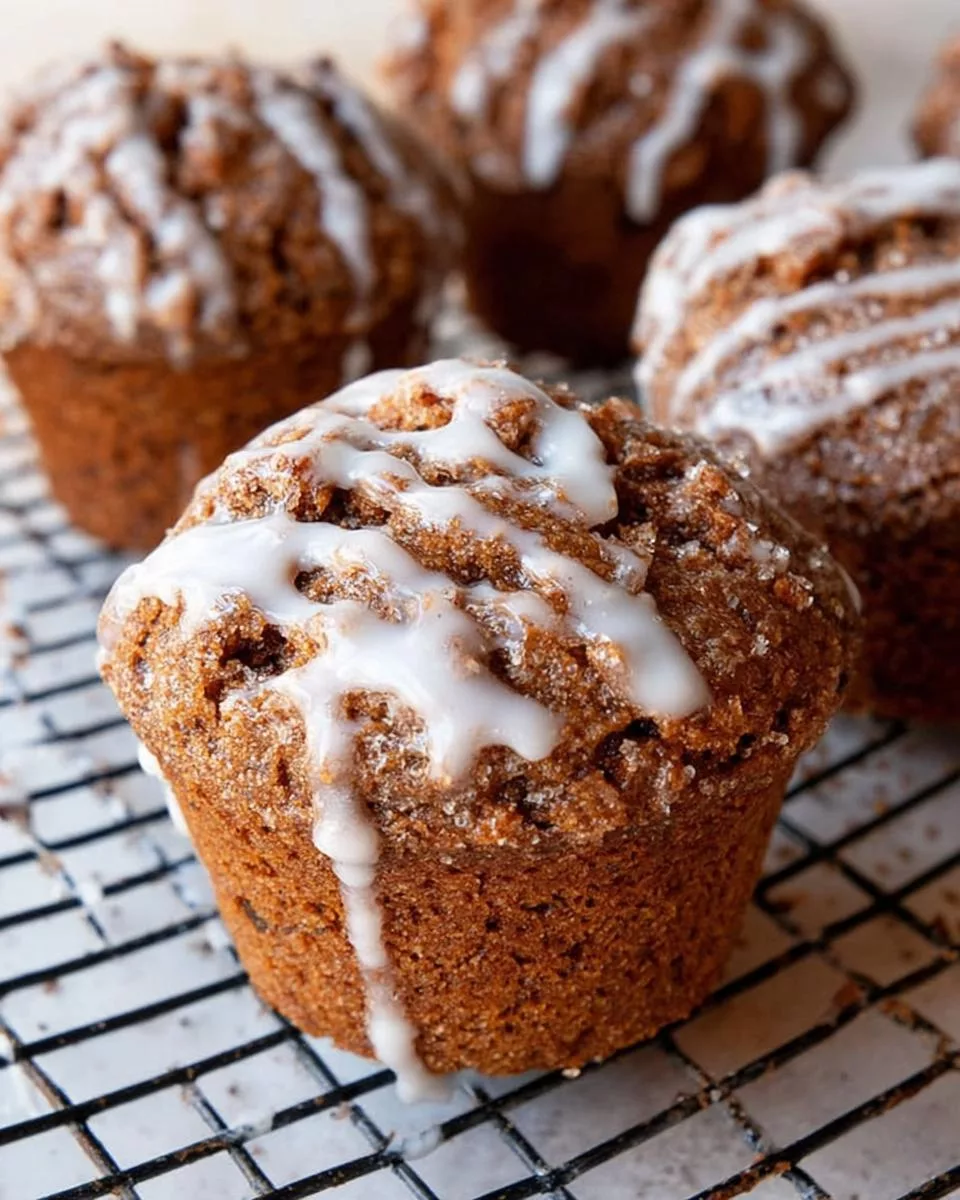 Glazed Gingerbread Muffins - detail 2