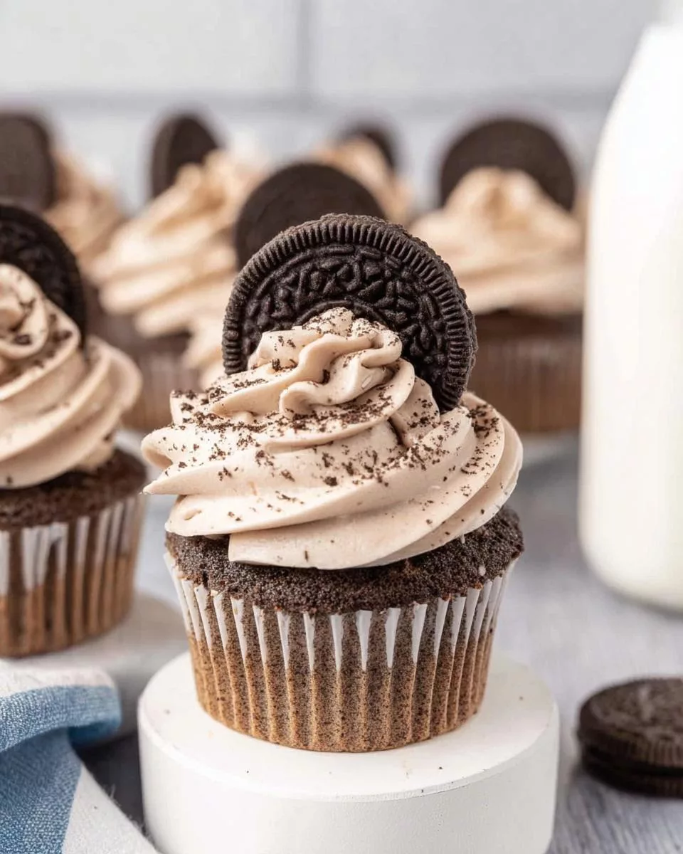Homemade Chocolate Oreo Cupcakes - detail 2