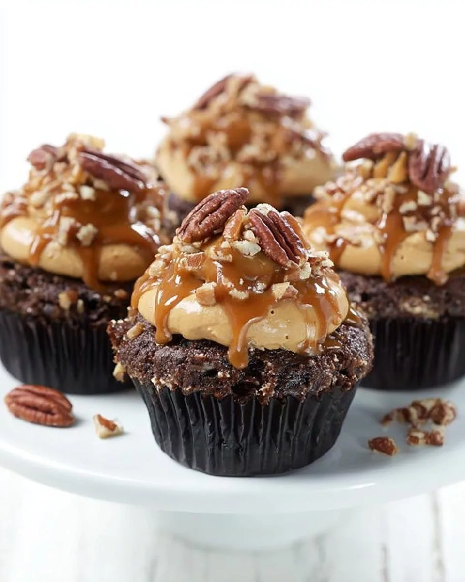 Keto Turtle Cupcakes - detail 1