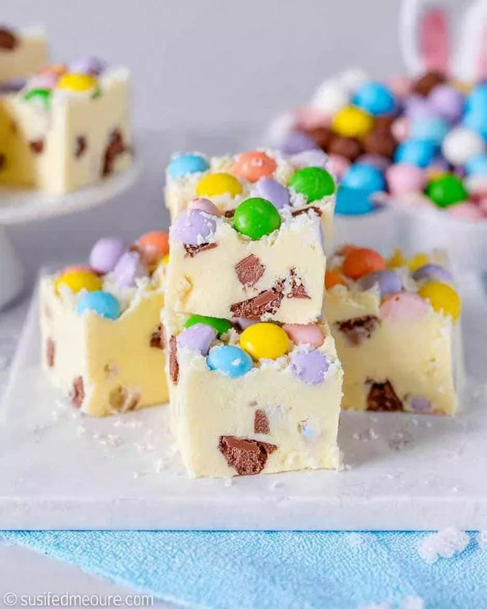 Marshmallow M&M's Fudge - detail 1