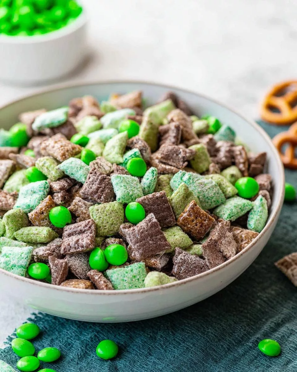 Mint Chocolate Muddy Buddy