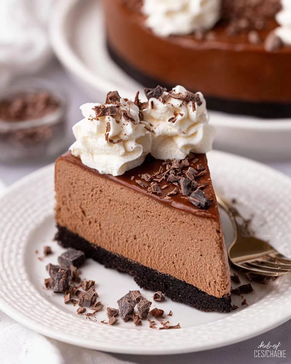 No Bake Chocolate Cheesecake - detail 2