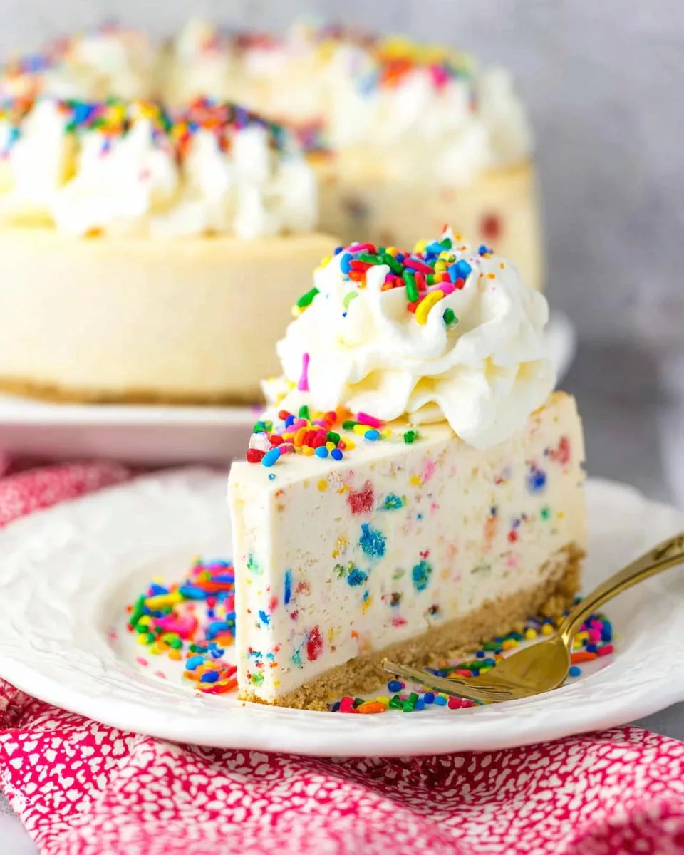 No Bake Funfetti Cheesecake - detail 1