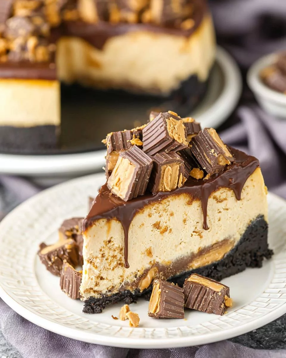 No Bake Reese’s Peanut Butter Cheesecake - detail 1