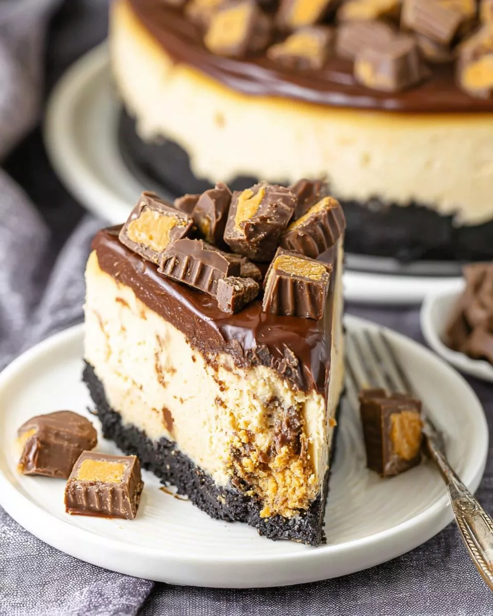 No Bake Reese’s Peanut Butter Cheesecake - detail 2