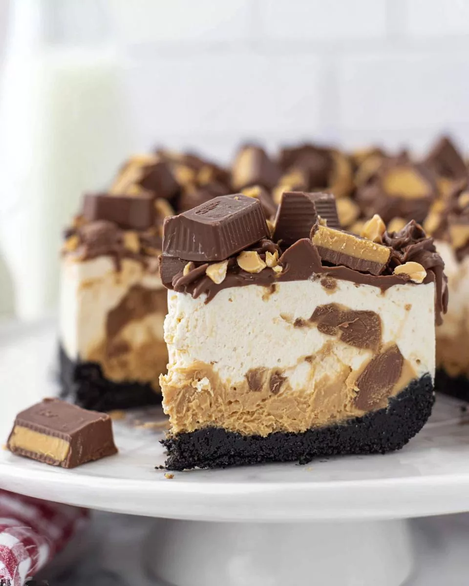 No-Bake Reese’s Peanut Butter Cup Cheesecake - detail 2