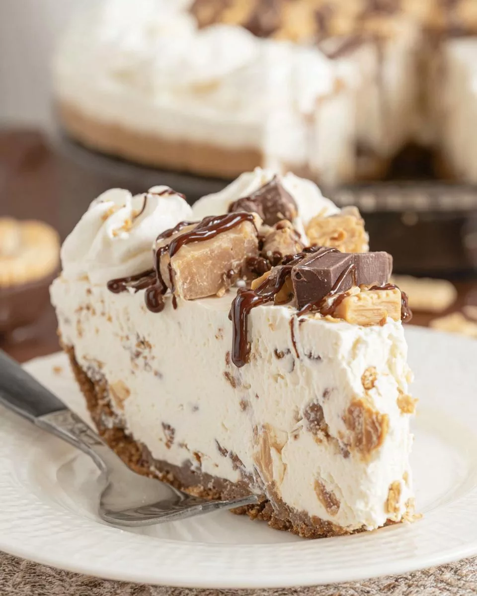 No-Bake Toffee Cheesecake Pie - detail 1