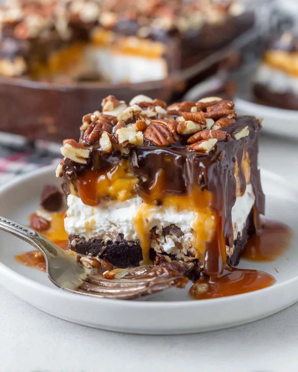 No Bake Turtle Dream Bars - detail 1