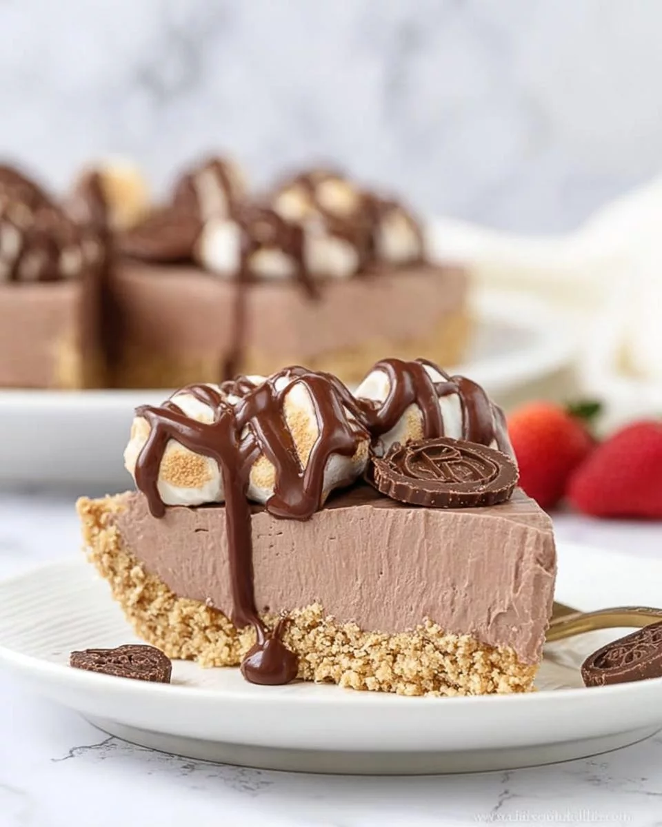 Nutella Marshmallow Pie - detail 1