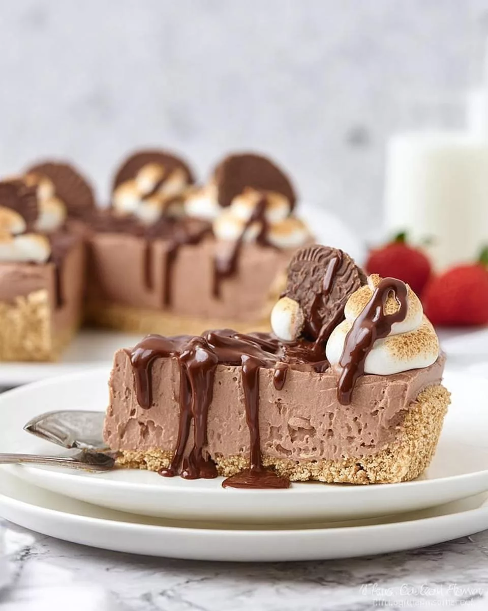 Nutella Marshmallow Pie - detail 2