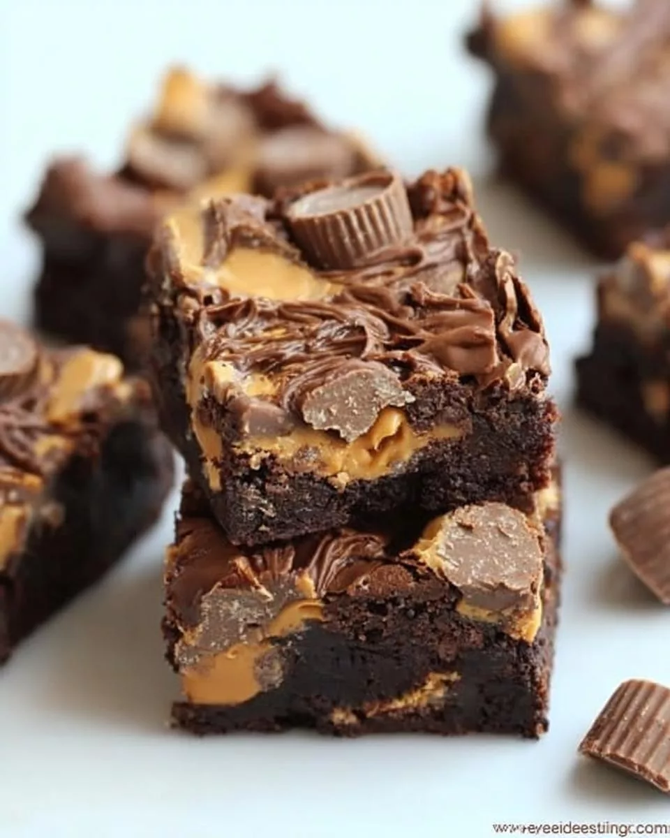 OMG Peanut Butter Cup Brownies - detail 1