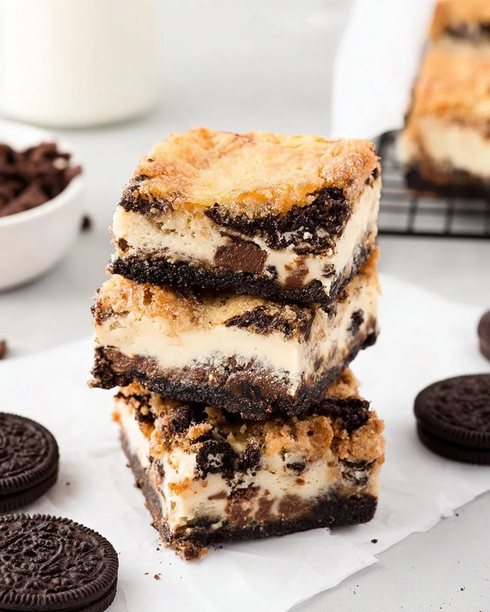 Oreo Chocolate Chip Cheesecake Bars - detail 1