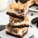 Oreo Chocolate Chip Cheesecake Bars