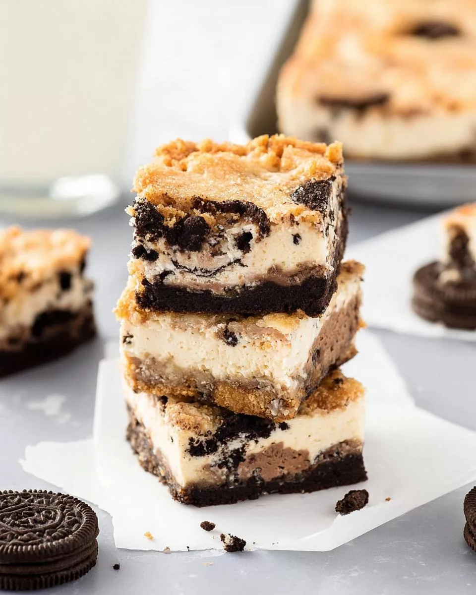 Oreo Chocolate Chip Cheesecake Bars - detail 2
