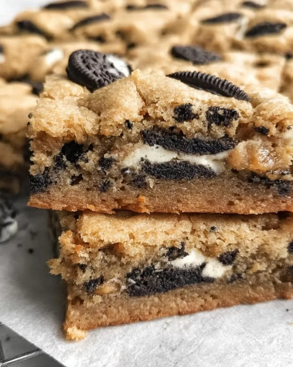 Oreo Cookies & Cream Blondie Bars - detail 1