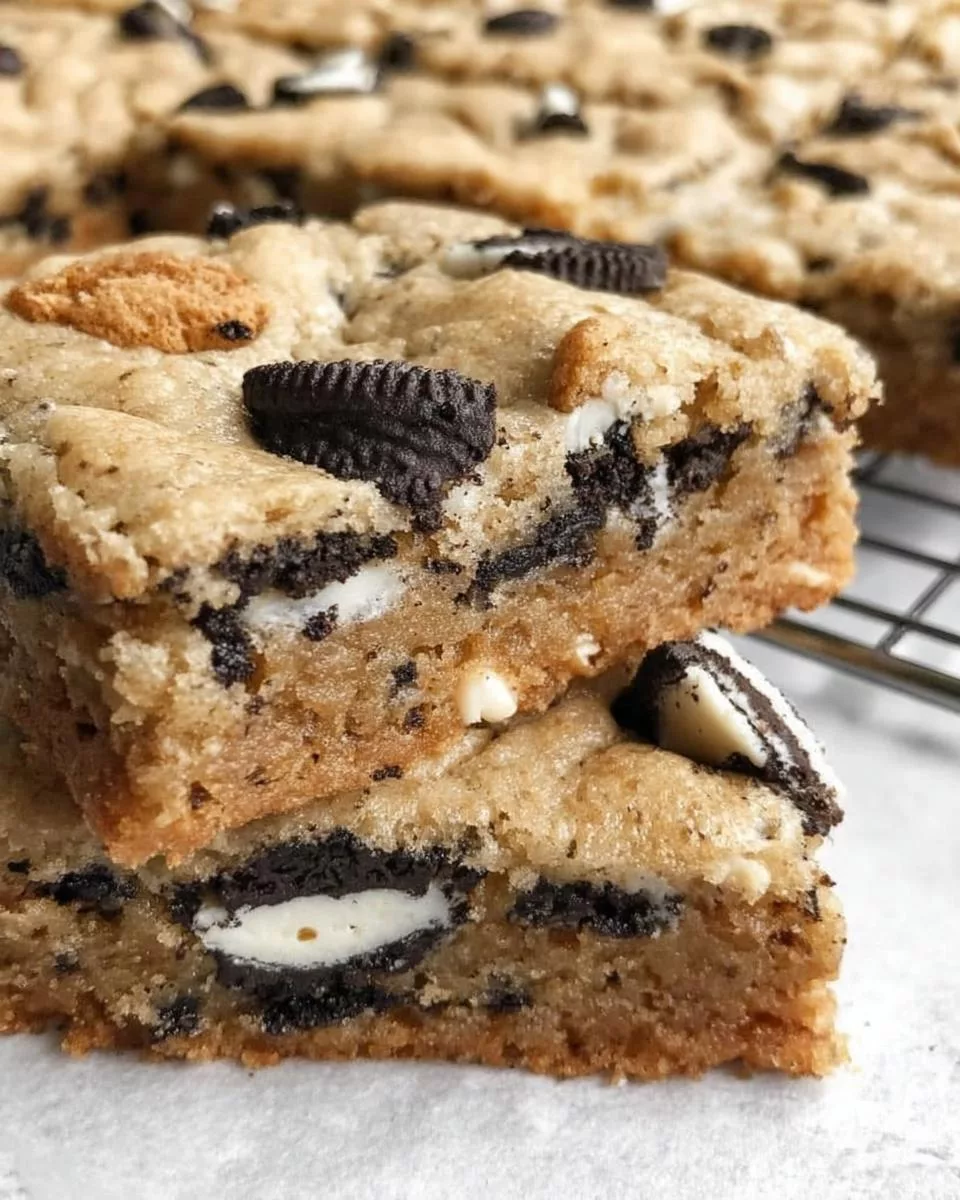 Oreo Cookies & Cream Blondie Bars - detail 2