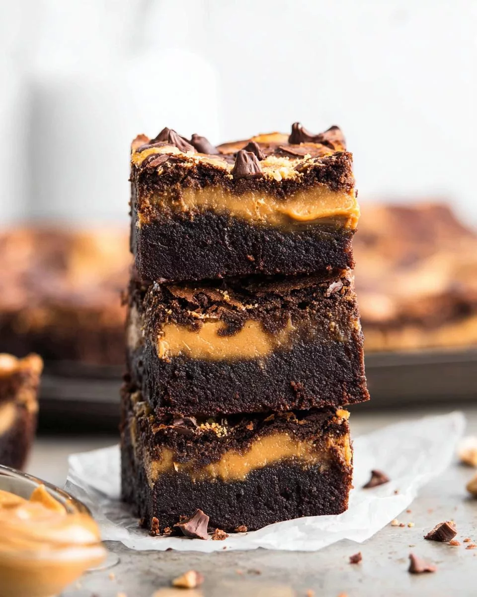 Peanut Butter Stuffed Brownies - detail 1