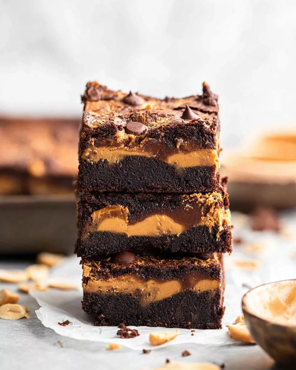 Peanut Butter Stuffed Brownies - detail 2
