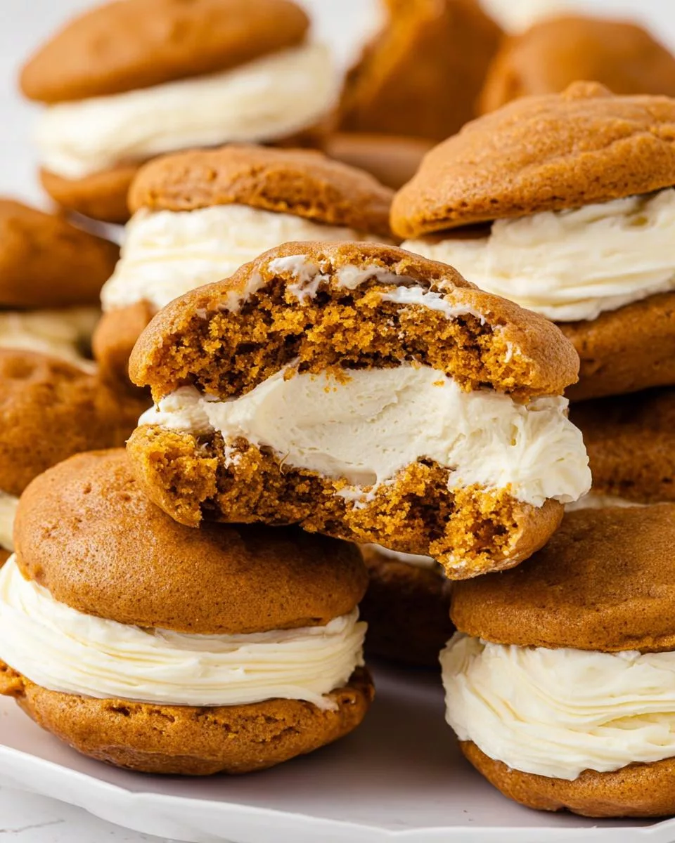 Pumpkin Cheesecake Whoopie Pies - detail 2