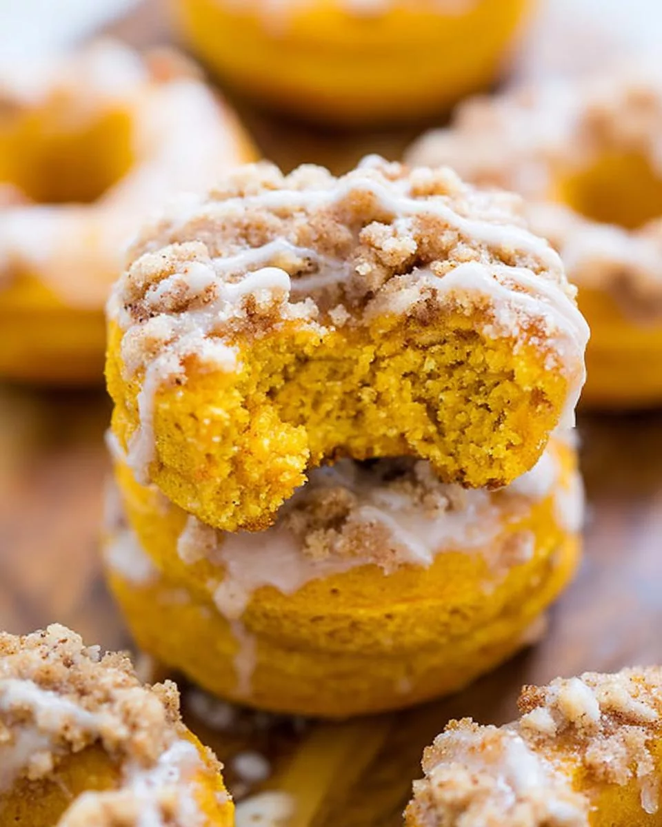 Pumpkin Coffee Cake Donuts - detail 1