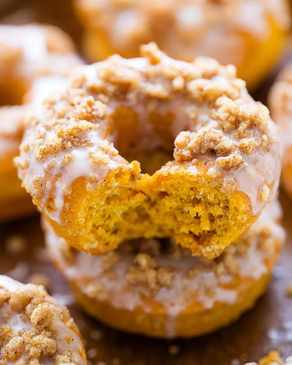 Pumpkin Coffee Cake Donuts - detail 2