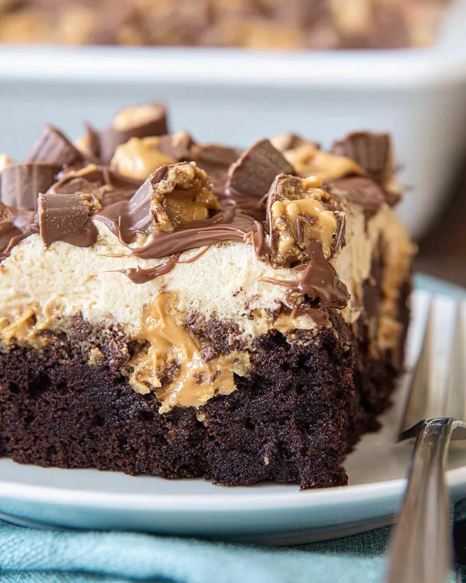 Reese’s Peanut Butter Cup Poke Cake - detail 1