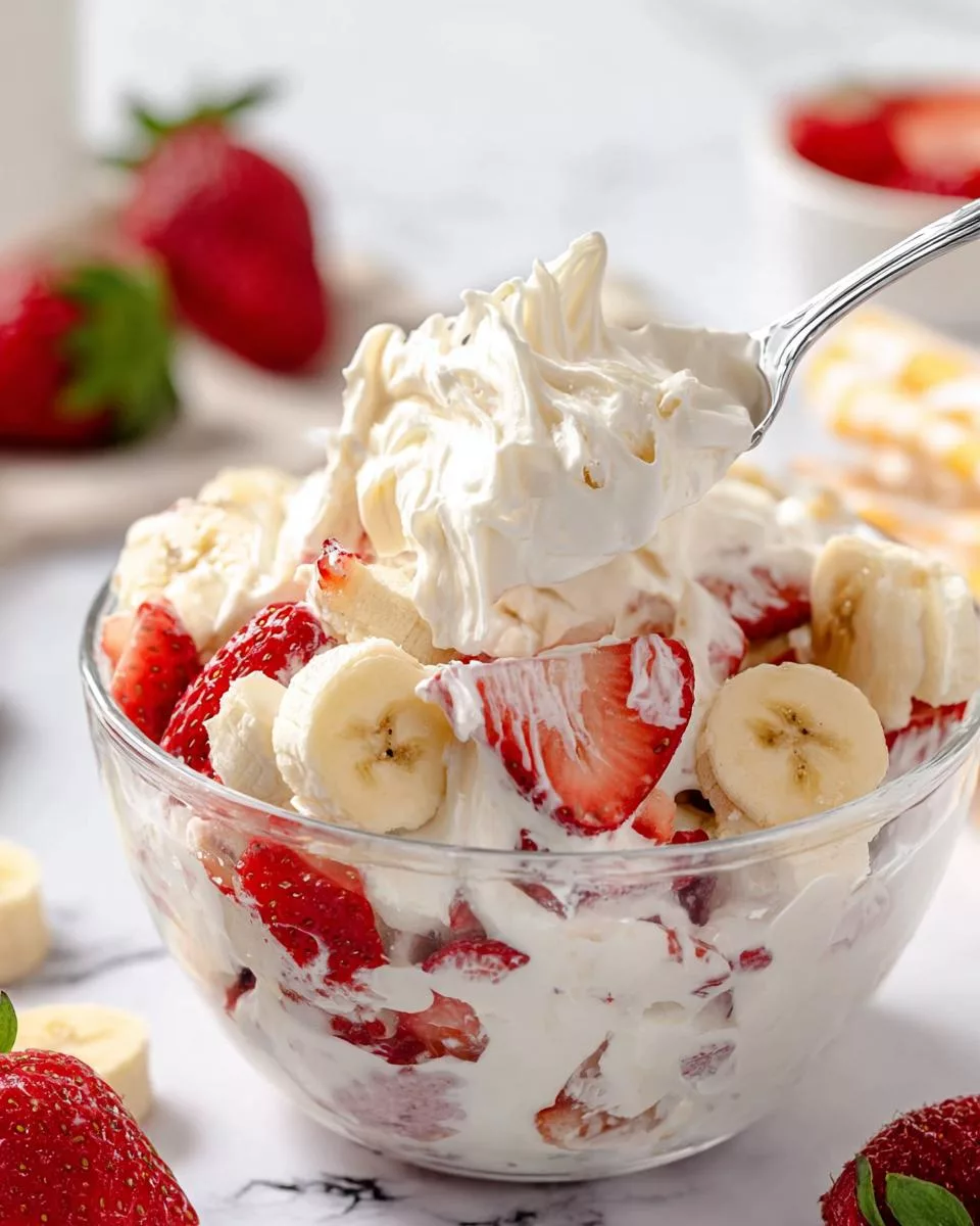 Strawberry Banana Cheesecake Salad - detail 1