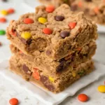 Triple Peanut Butter Monster Cookie Bars