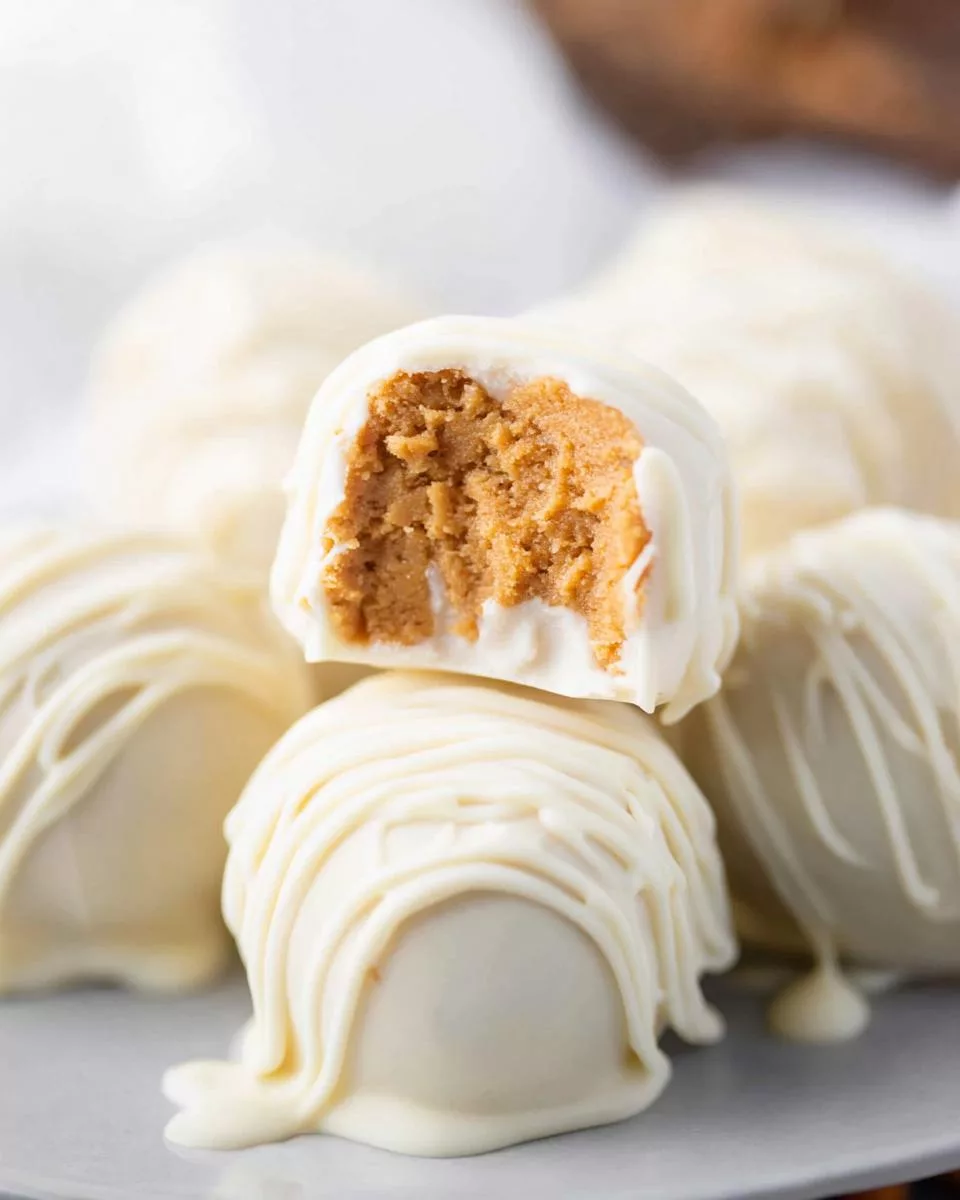 White Chocolate Peanut Butter Balls - detail 1