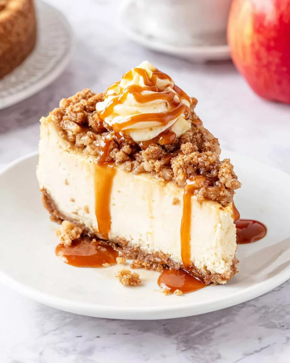 Apple Crisp Cheesecake - detail 1