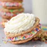Cake Batter Monster Cookie Sandwiches