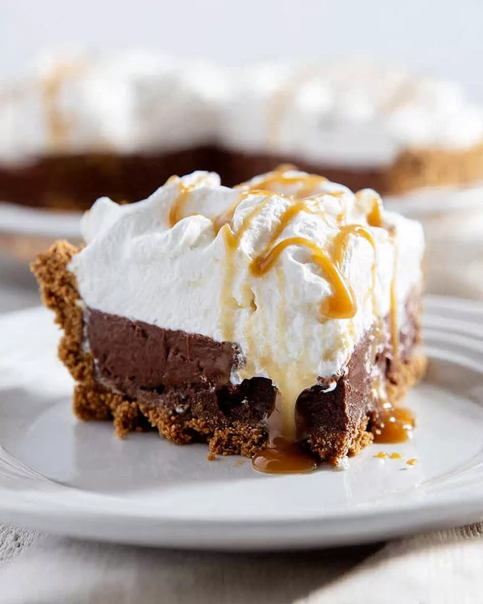 Chocolate Caramel Cheesecake Pie - detail 2