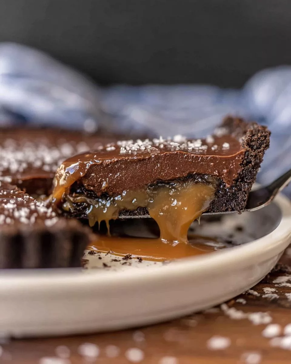 Chocolate Caramel Tart - detail 1