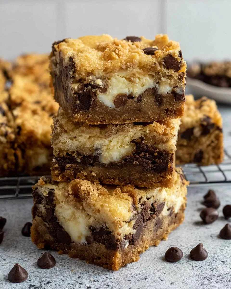 Chocolate Chip Cookie Cheesecake Bars - detail 1