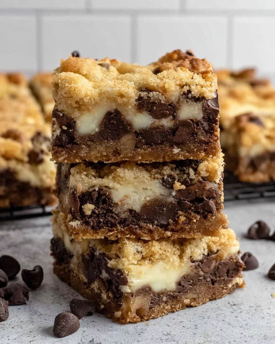 Chocolate Chip Cookie Cheesecake Bars - detail 2