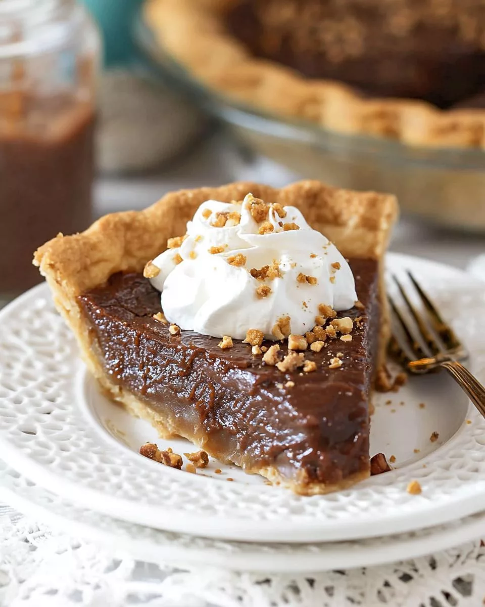 Chocolate Hazelnut Chess Pie - detail 1
